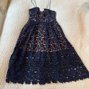 Self portrait Azaelea dress dark blue